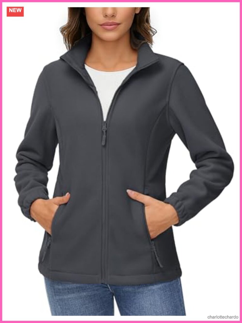 Fleece Jacket Lightweight Soft Full Zip Sweatshirt Women's Casual